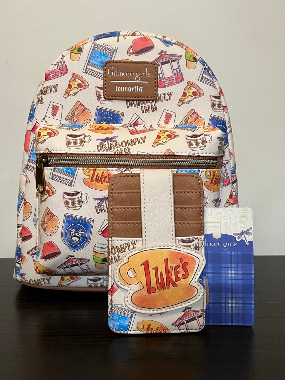 Loungefly Gilmore Girls Icons Mini Backpack Card Holder Set